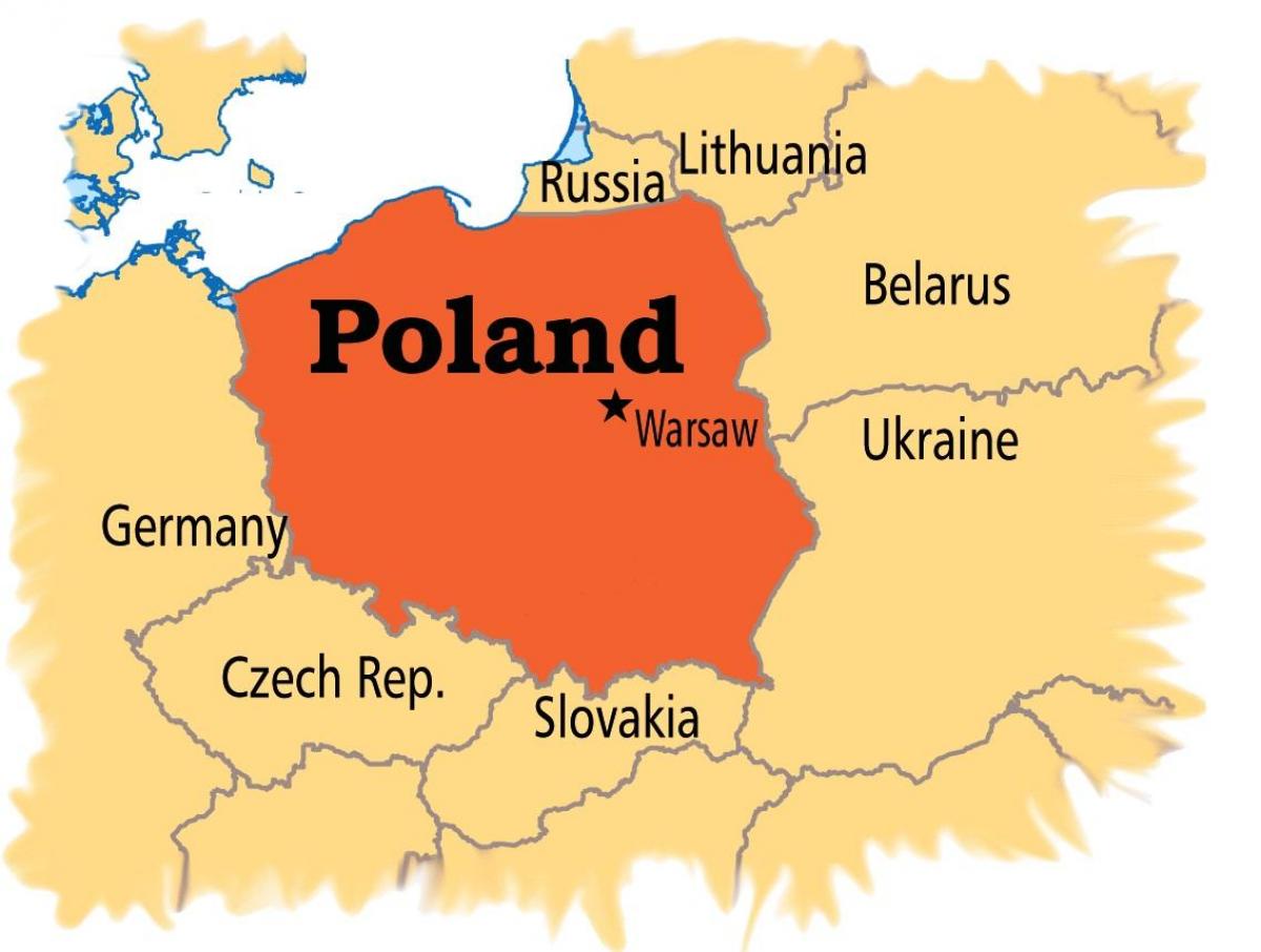 Carte de l'europe de Varsovie