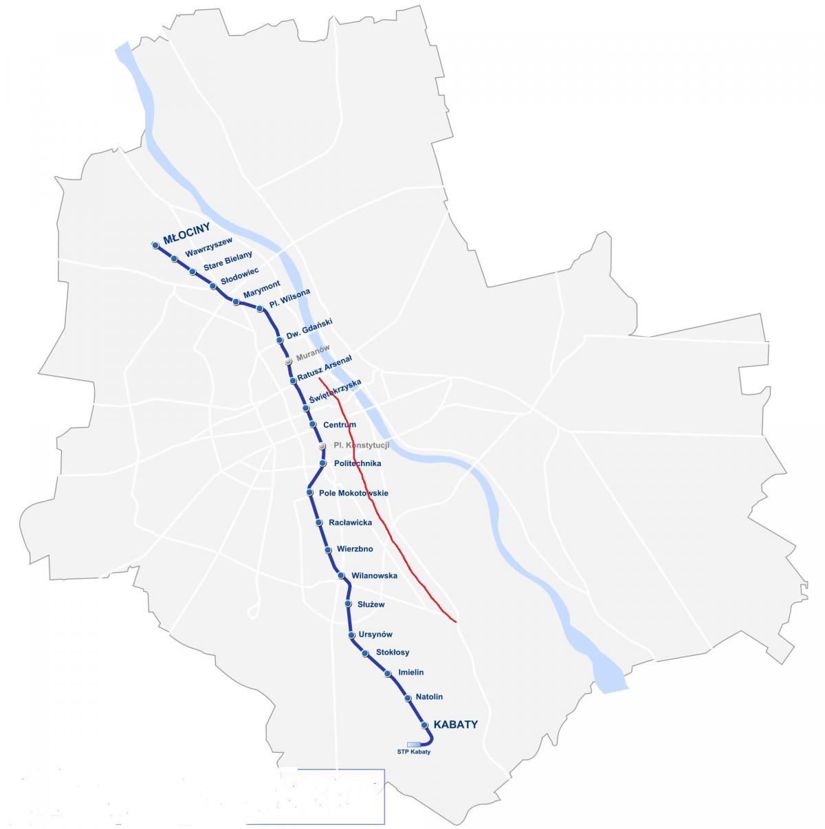 Carte de la voie royale de Varsovie 