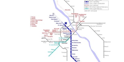Carte de métro de varsovie