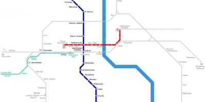 Carte du métro de Varsovie