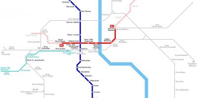Plan du métro de Varsovie, pologne